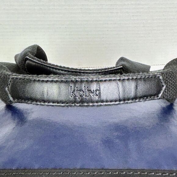 Kipling Luna Nylon Double Handle Tote Bag Lacquer Indigo Blue w/ Davina Monkey - Picture 10 of 16